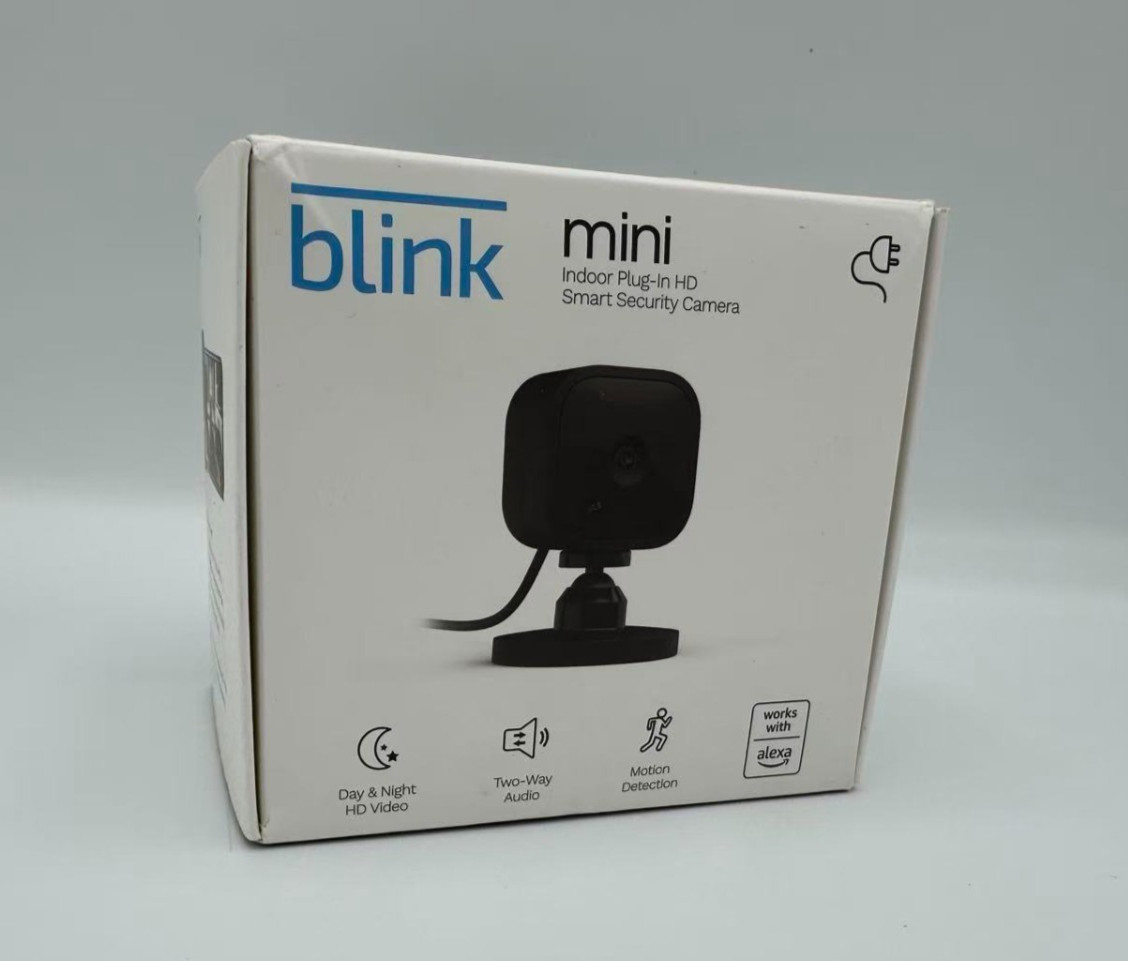 Blink Mini 2 Plug-in Smart Security Camera HD Video - Black