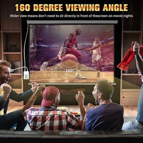 72 Inch Electric Projector Screen with Remote, Automatic 72" Diagonal (16:9)