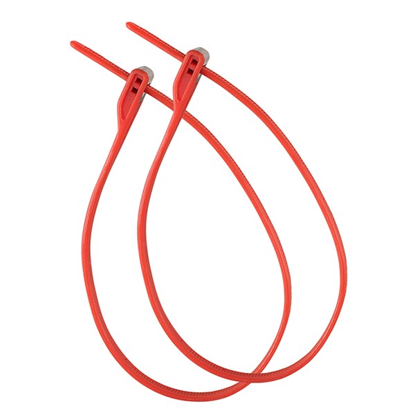 Hiplok Z LOK Red Twin Pack Reusable Steel Core Security Tie Bike Helmet Locks