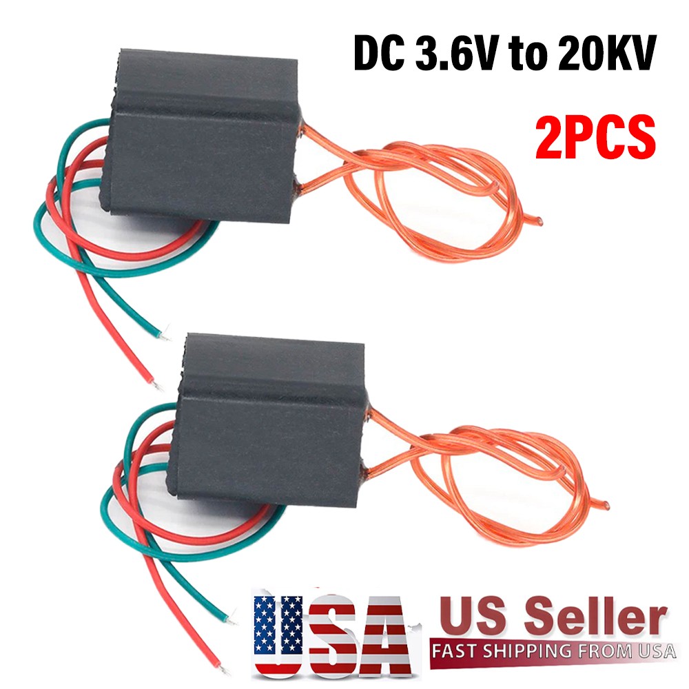 DC 3.6V to 20KV Low-liter Boost Step-up Power Module High-Voltage Generator 2PCS