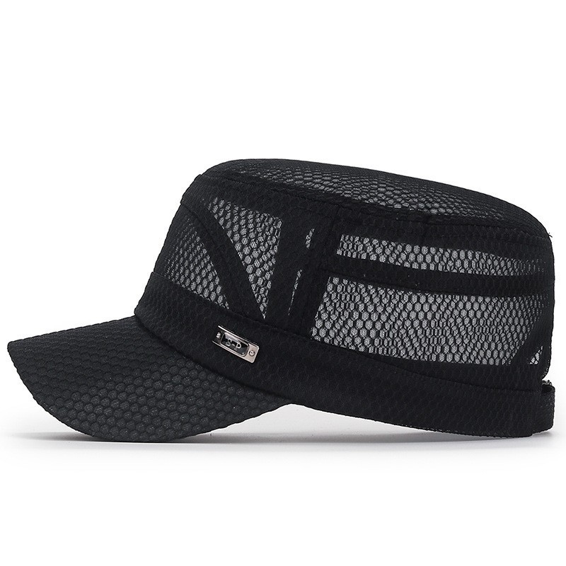 Men Women Mesh Military Cap Summer Cadet Hat Adjustable Breathable Lightweight