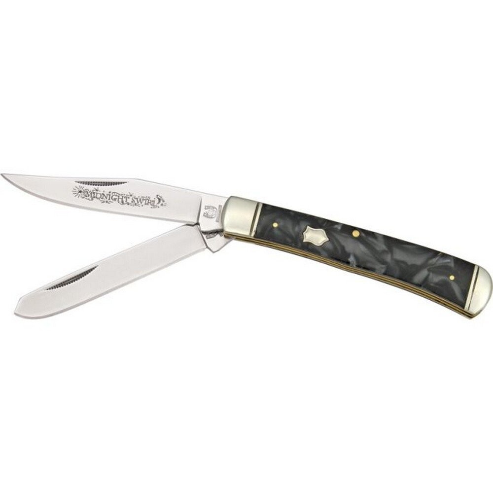 Rough Ryder Trapper Pocket Knife Stainless Steel Blades Synthetic Handle - RR966