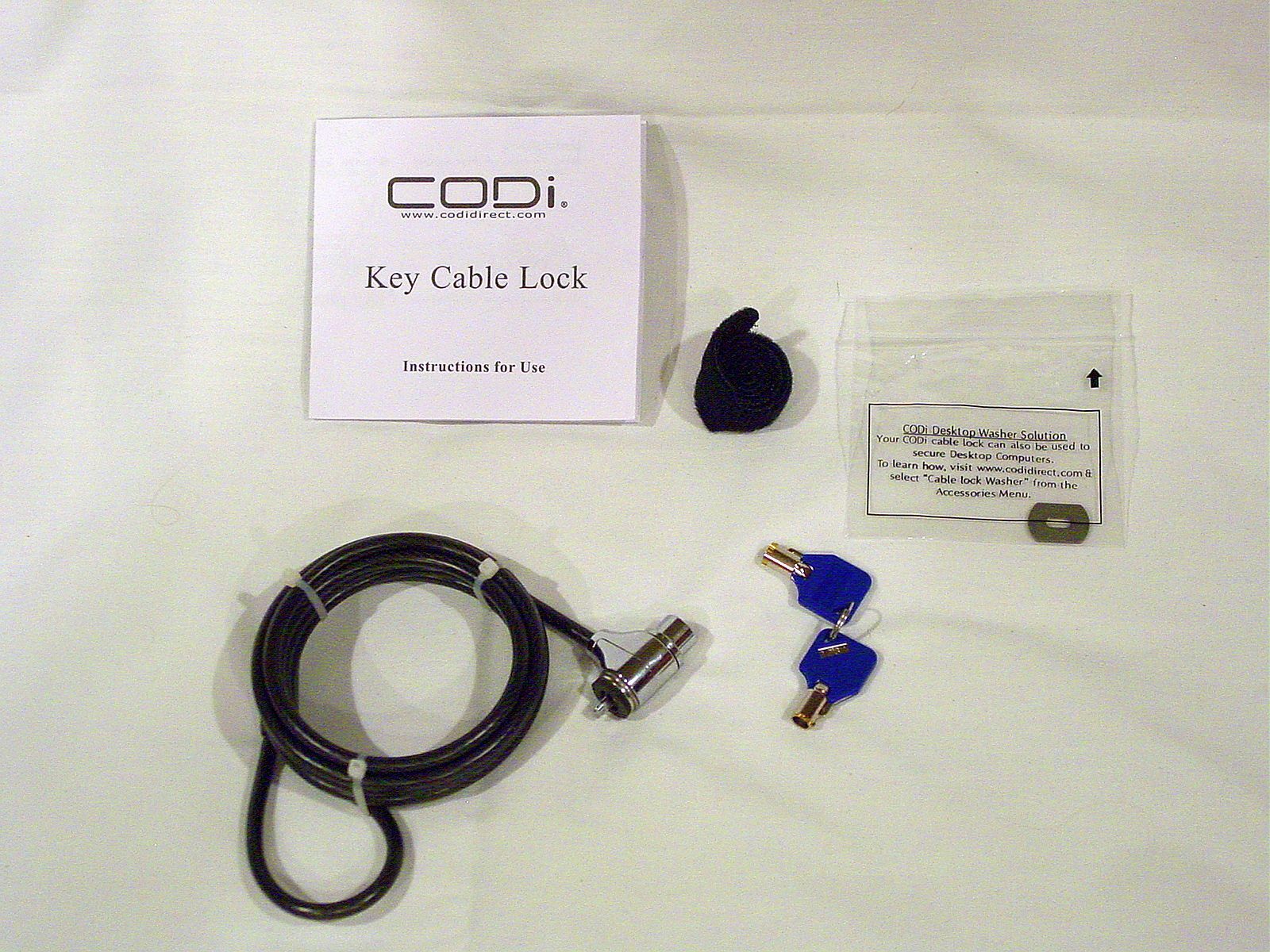 New CODi Laptop Notebook Key Cable Lock Security Anti Theft System 6.5 Feet