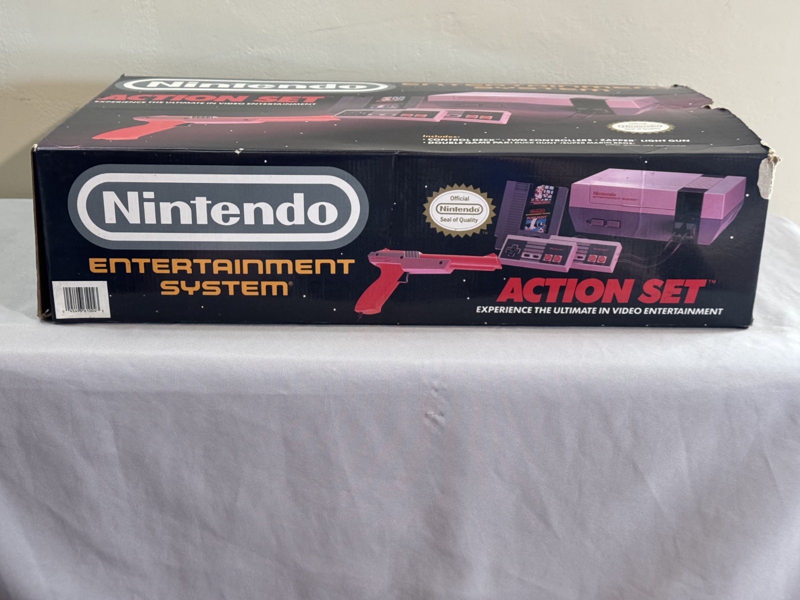 Authentic NES Action Set, BOX ONLY, No Styrofoam: Good Condition!