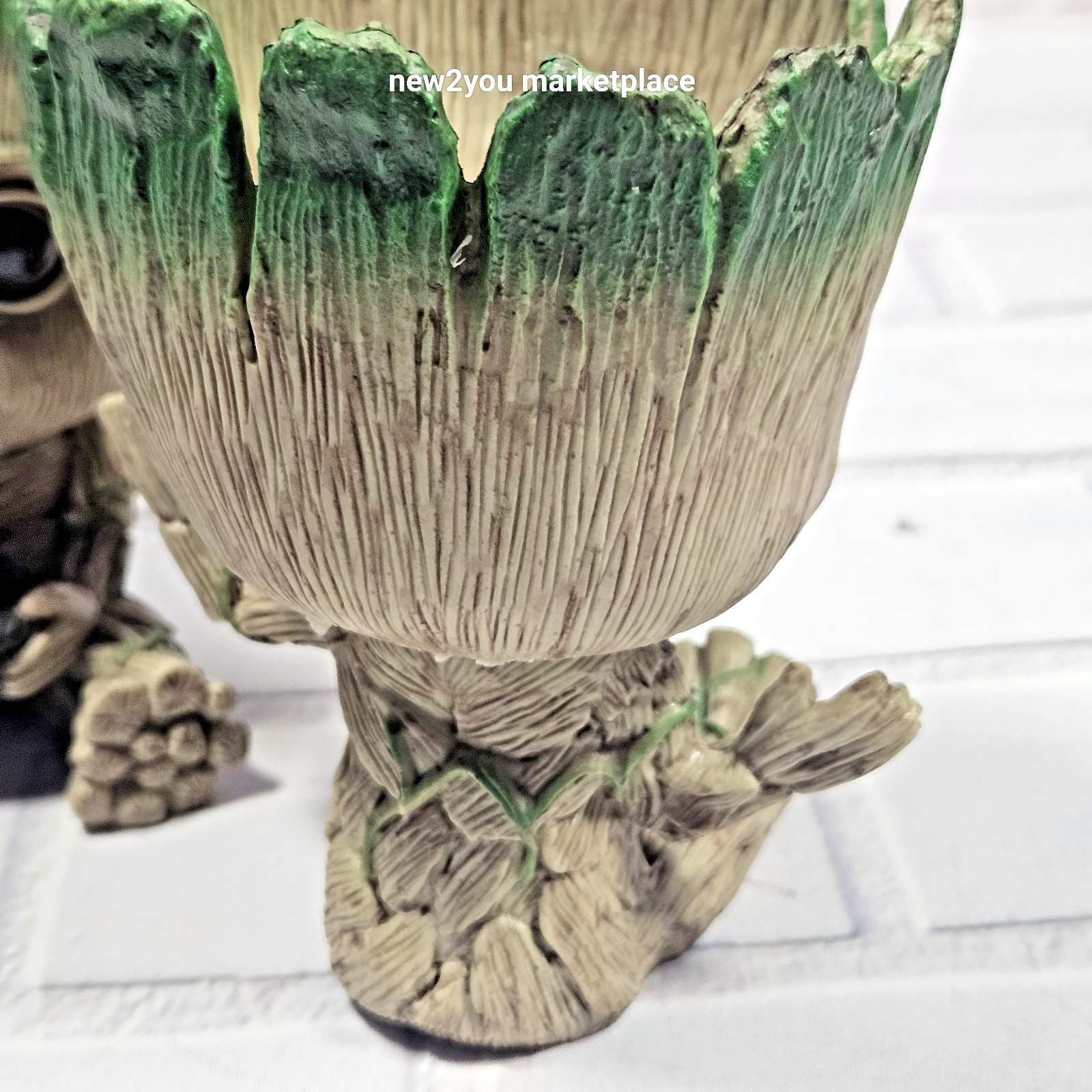 2 Baby Groot Flowerpots 5.5" Tall, Used As A Pen Holder Also succulents