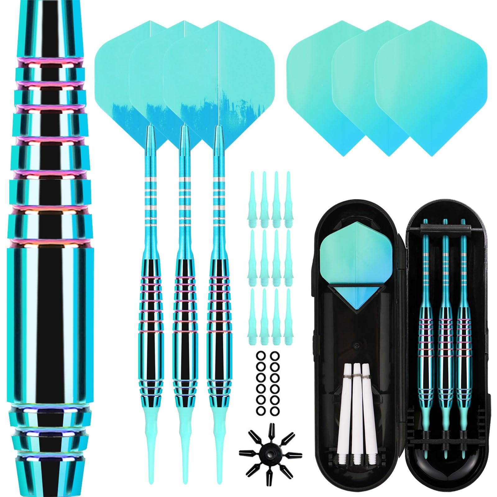 Soft Tip Darts Set 3 Aluminum Shaft Professional Darts Plastic Tip Sets