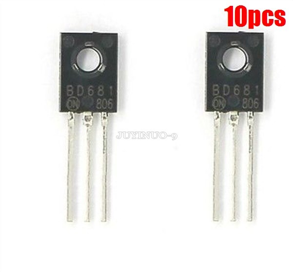 10Pcs BD681 Darlington Npn Mit Diode 100V 4A 40W Ic New zp