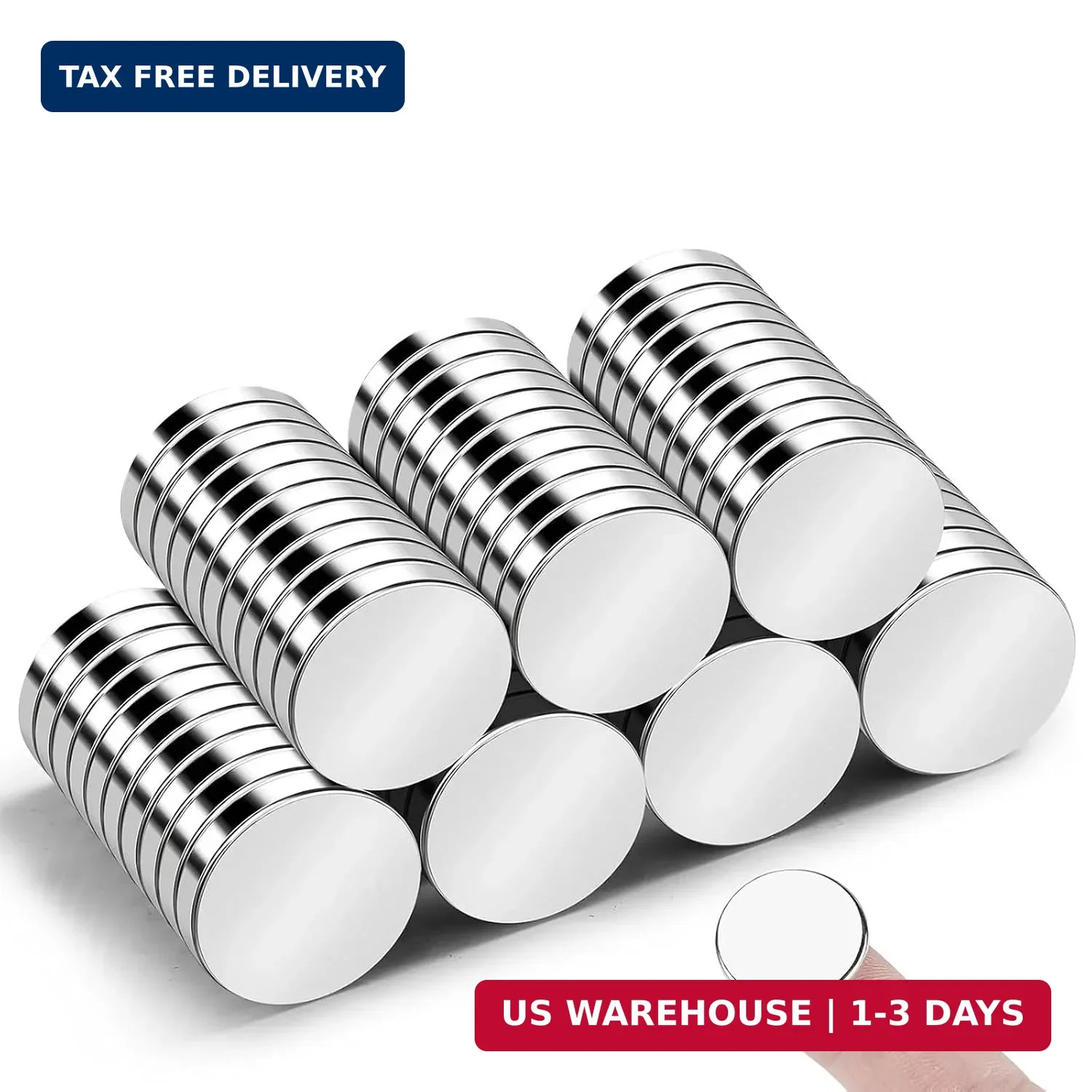 70Pcs Strong Rare Earth Magnets, 18x3mm | Round Fridge Neodymium Magnets