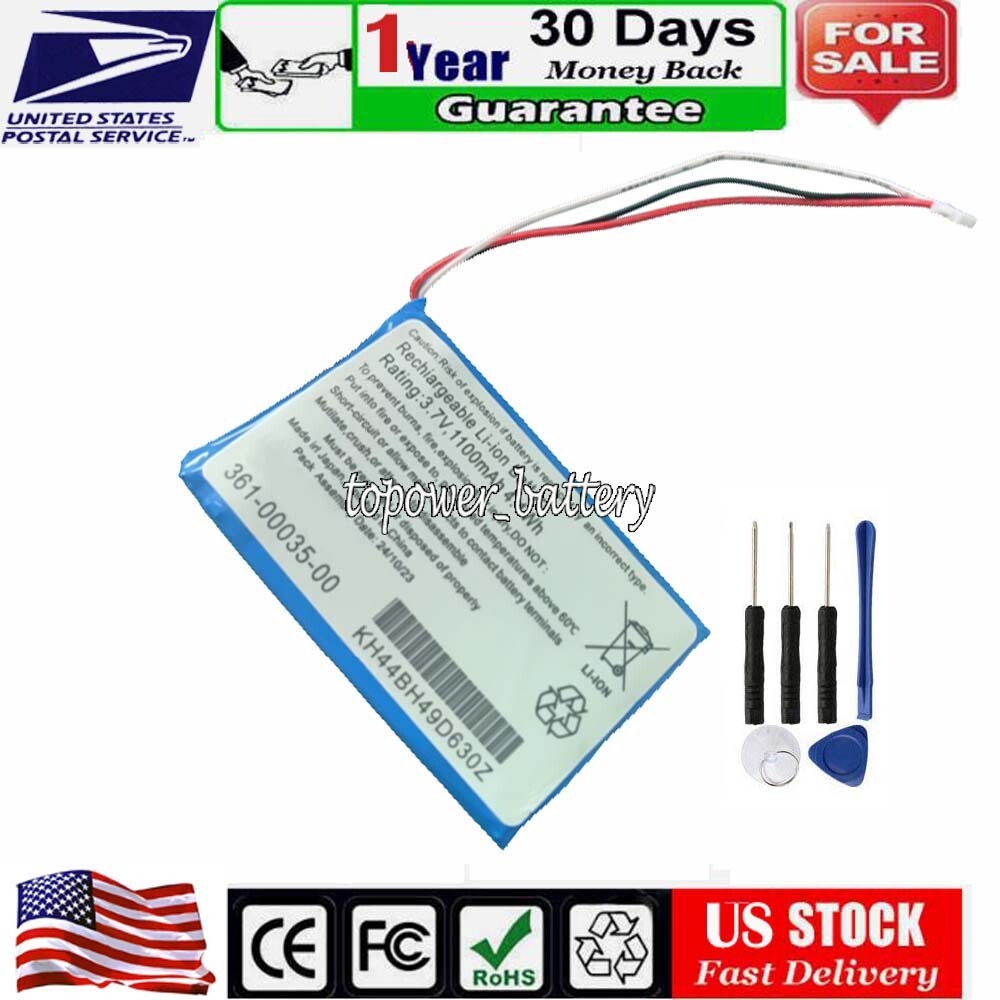 Battery for Garmin Nuvi 2475LT 2455LT 2455LMT 2360LMT 361-00035-03 361-00064-02