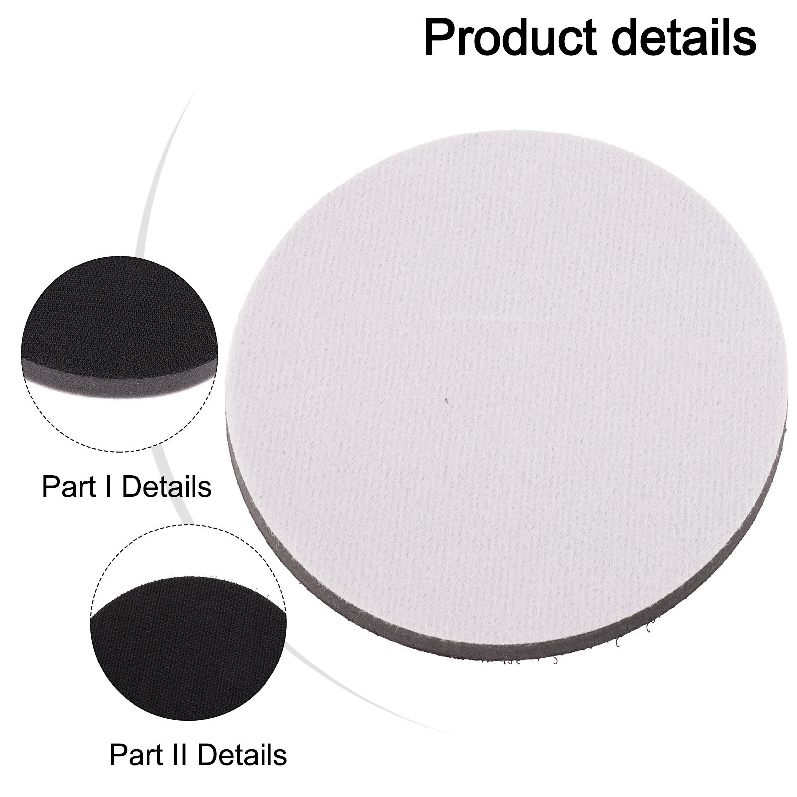 75mm(3) X 12mm Sponge Interface Interface Pad Layer Hook&Loop Power Tools Parts