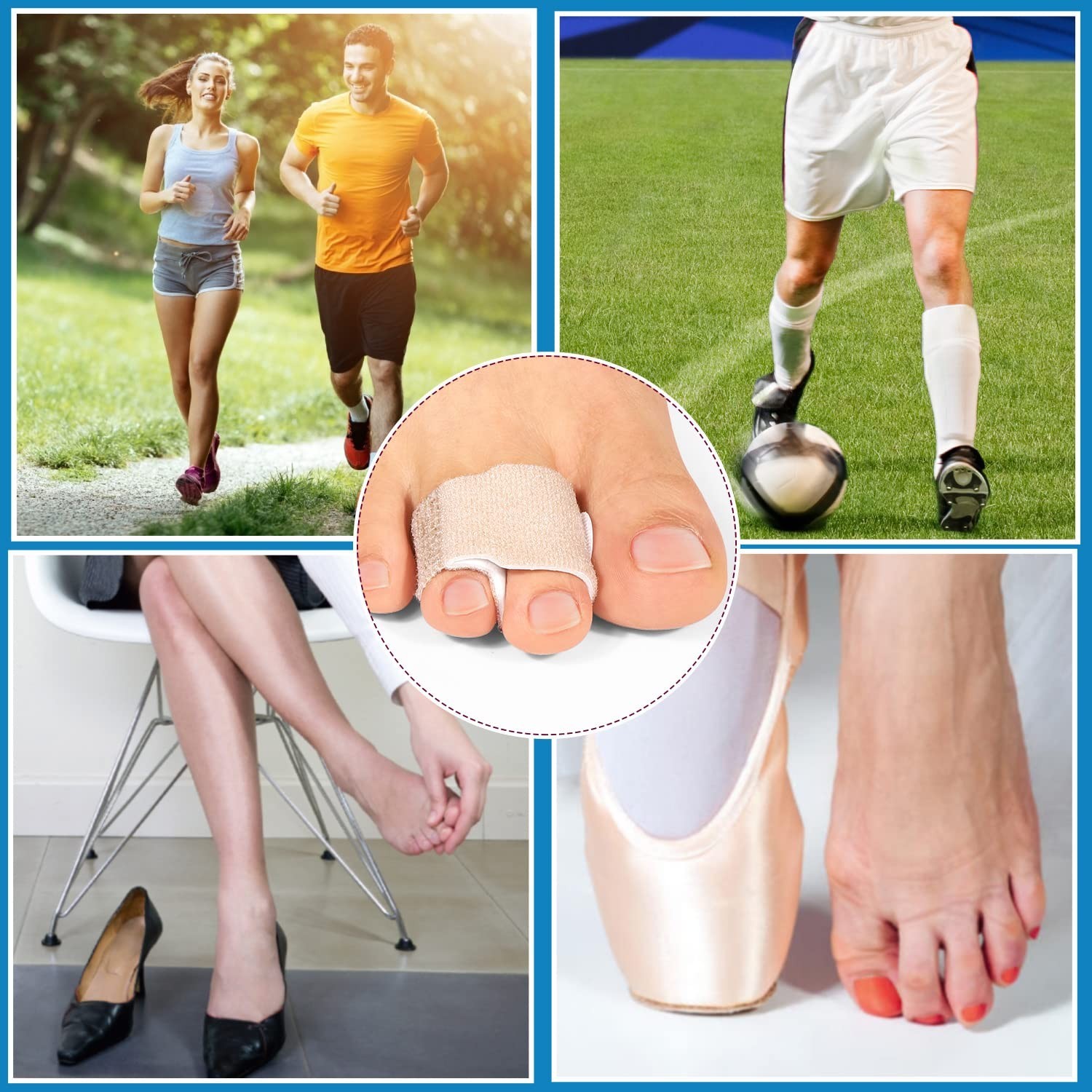 9 Packs Toe Splints and Corrector for Overlapping Toe, Bunion Corrector and S...
