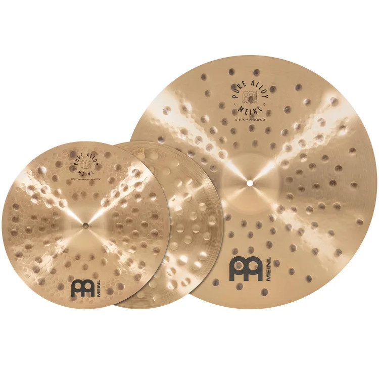 Meinl Cymbals Pure Alloy Extra Hammered Hi-Hat/Ride Bundle