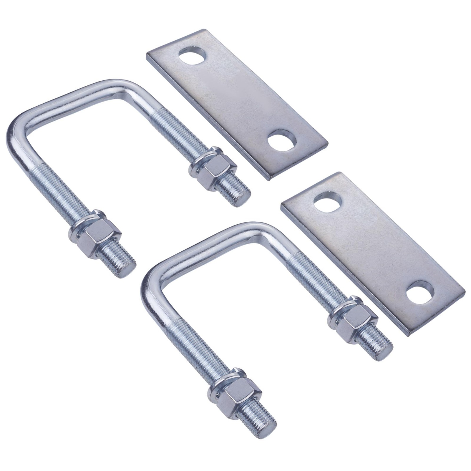Leaf Spring Clamp Kit Fits Springs Up To 2.5” Wide, Locks Silver