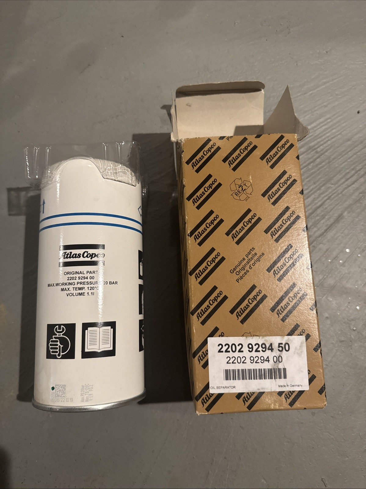 OEM Oil Separator - 2202929450 - ATLAS COPCO SEPARATOR OIL PACKED