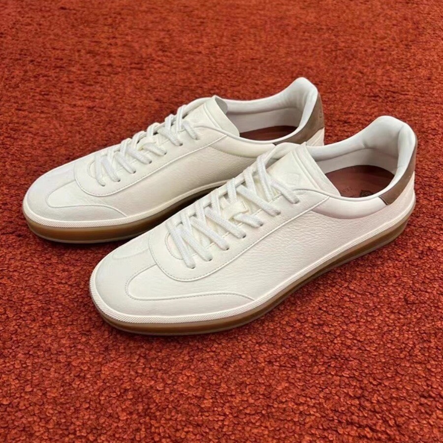 Italian Style Men Lace Up Tennis Sport Real Suede Leather Casual Board Shoes New