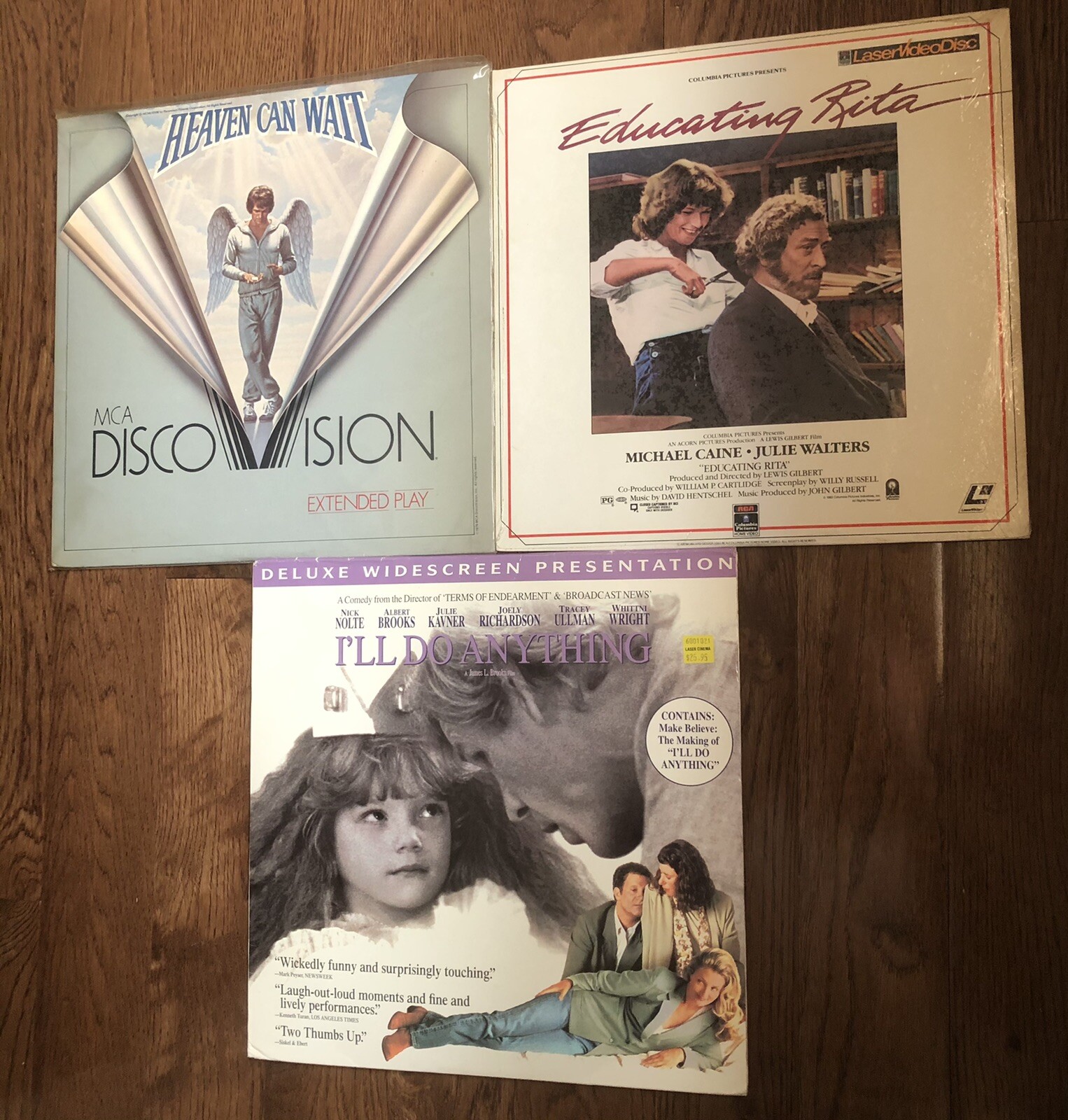 Comdey Classics 12” Laserdiscs-3 Heaven Can Wait Educating Rita I’ll Do Anything