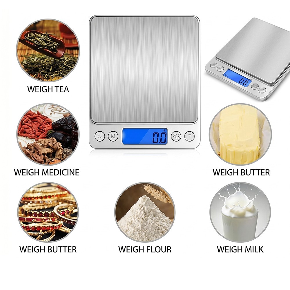 Digital Pocket Scale 2000g x 0.1g High Precision Jewelry Gold Silver Coin