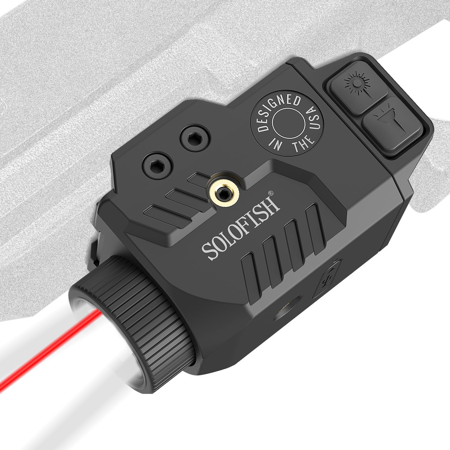 Solofish 800lm Adjustable Pistol Light Laser Combo Fits Red
