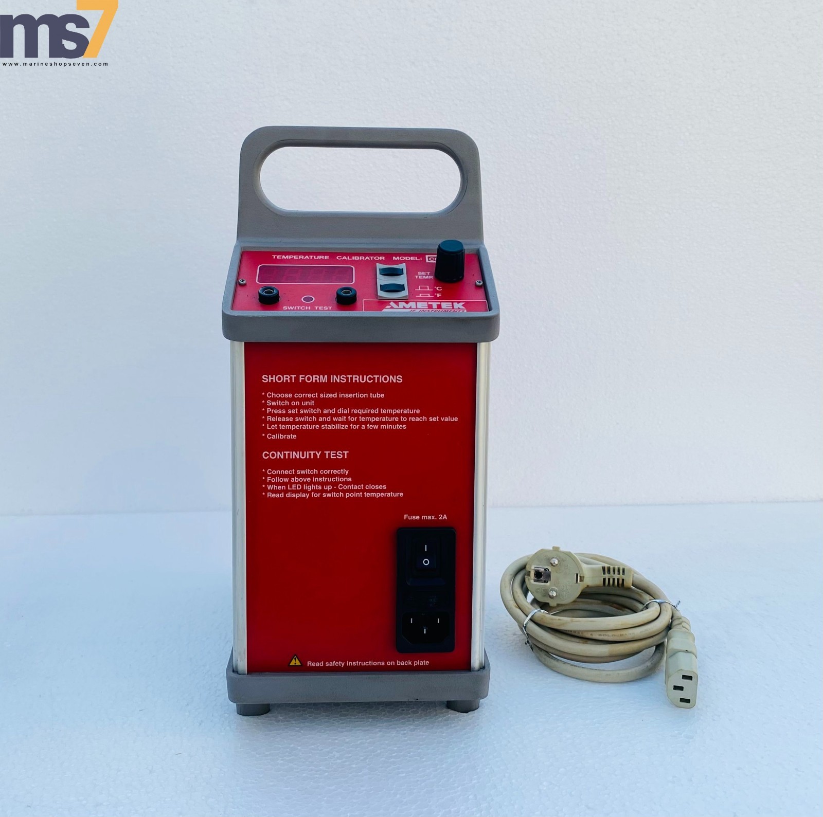 AMETEK JOFRA MTC-COOL DRY BLOCK TEMPERATURE CALIBRATOR (-20) TO 115'C 230V