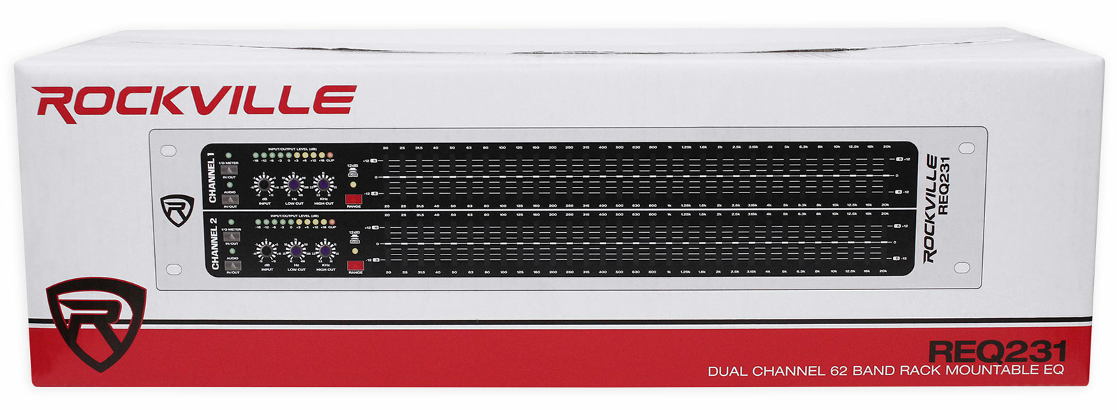 Rockville REQ231 Dual 31 Band 1/3 Octave Graphic Equalizer With Sub-Output!