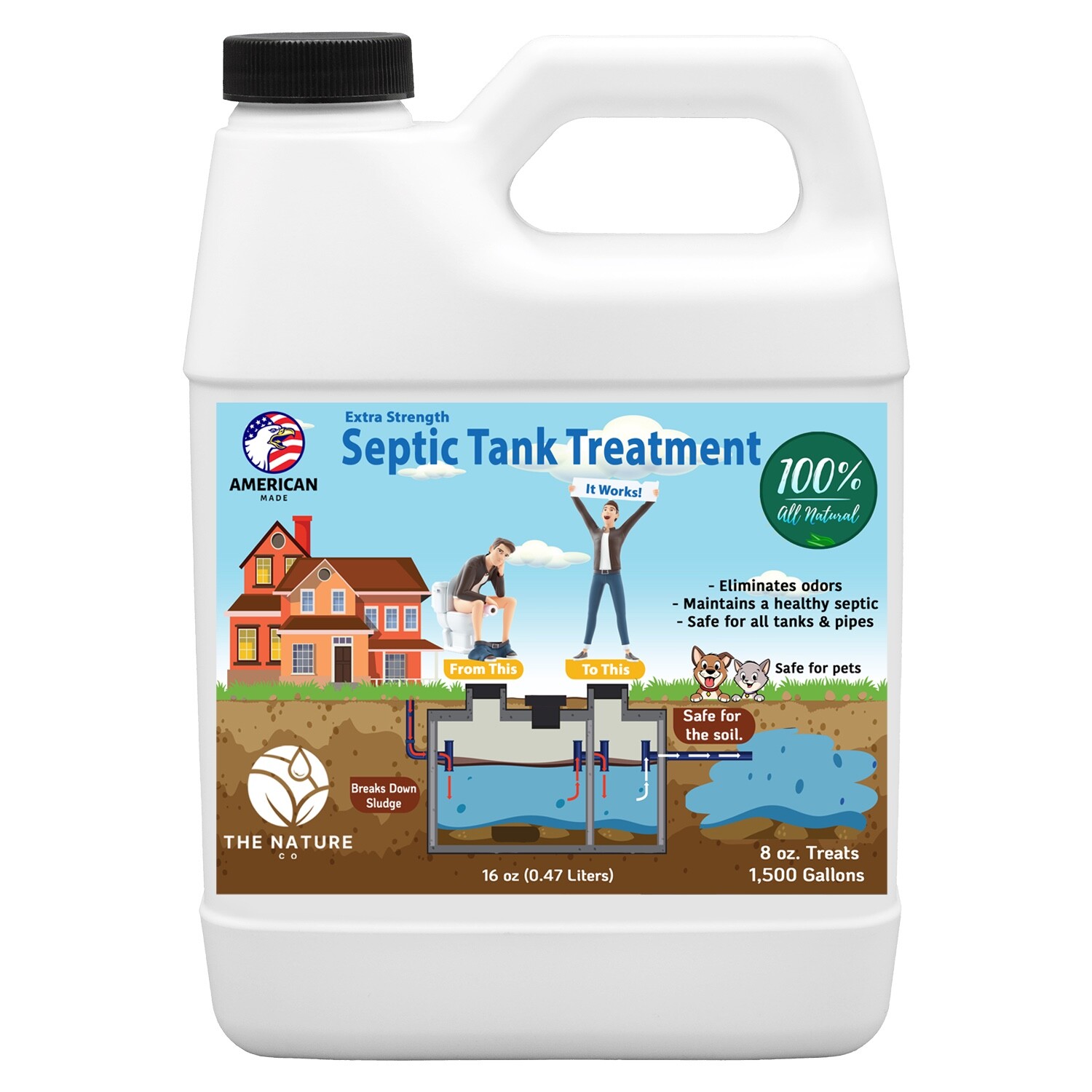 All Natural, Extra-Strength Septic Tank Treatment - Eliminates Odor!!