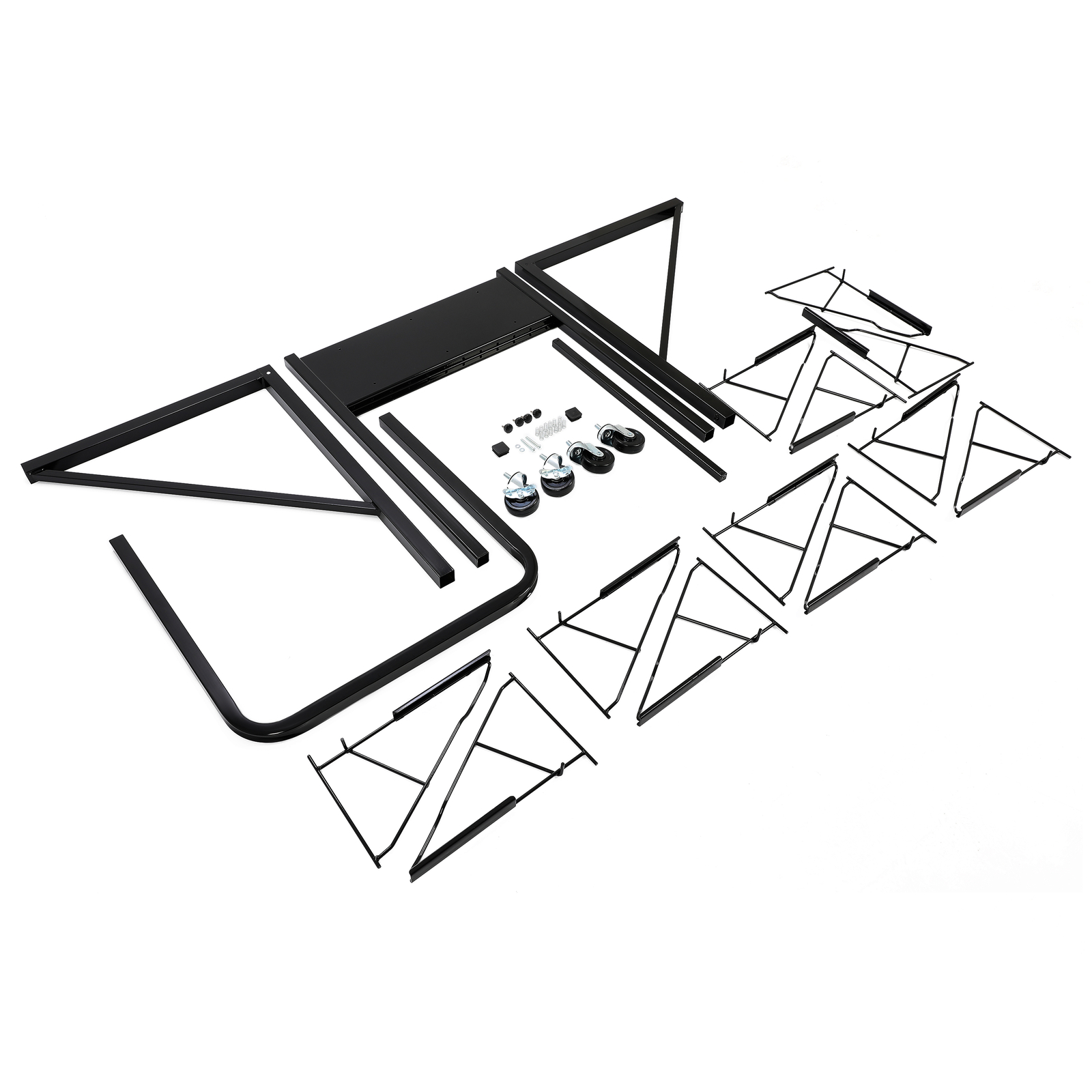 Mobile Blueprint Holder Storage Rack Hanging Poster Display w/12 Bracket 240 lbs