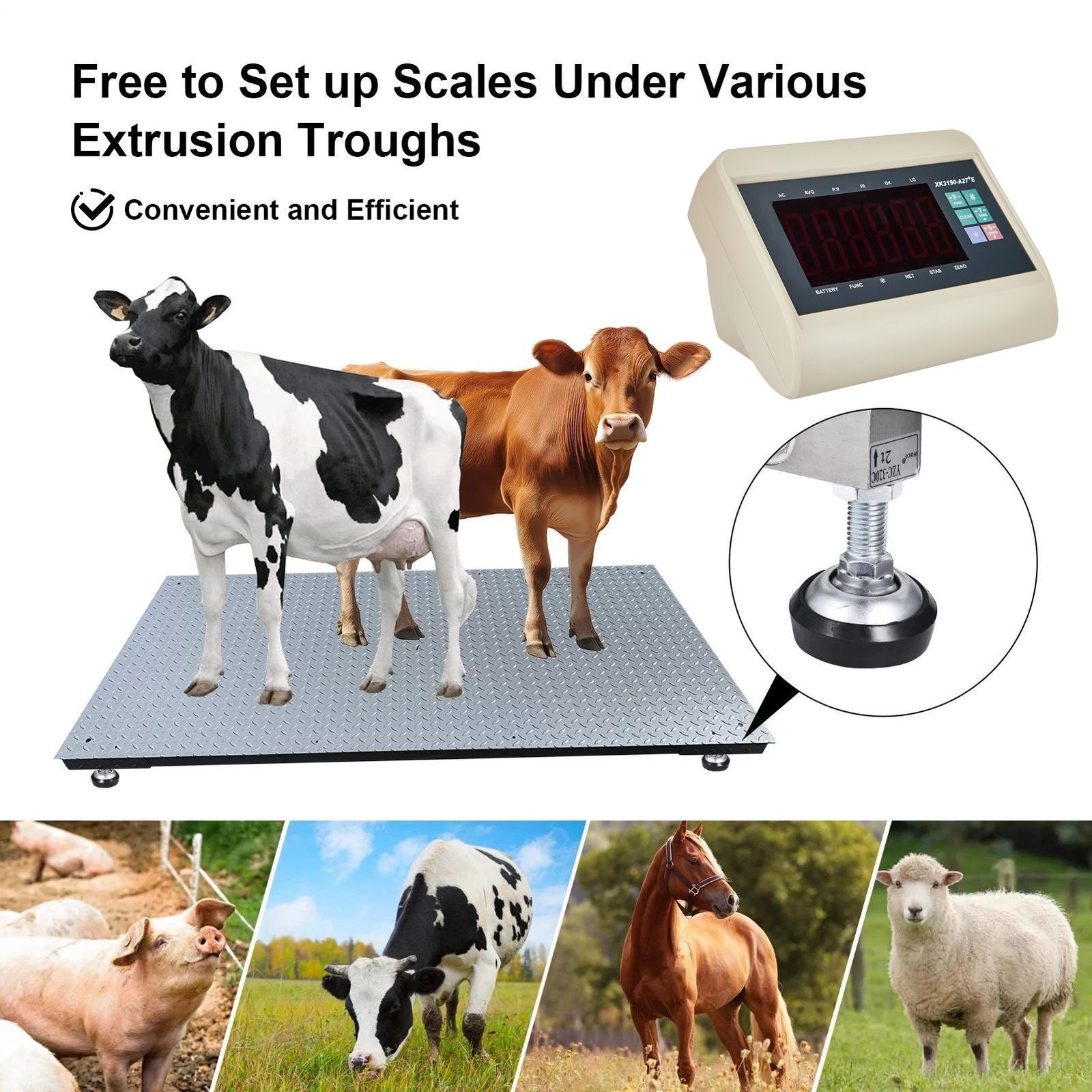 Package Scale Livestock Scale Load Cell Scale Kit 10000lb Cattle Sheep Platform