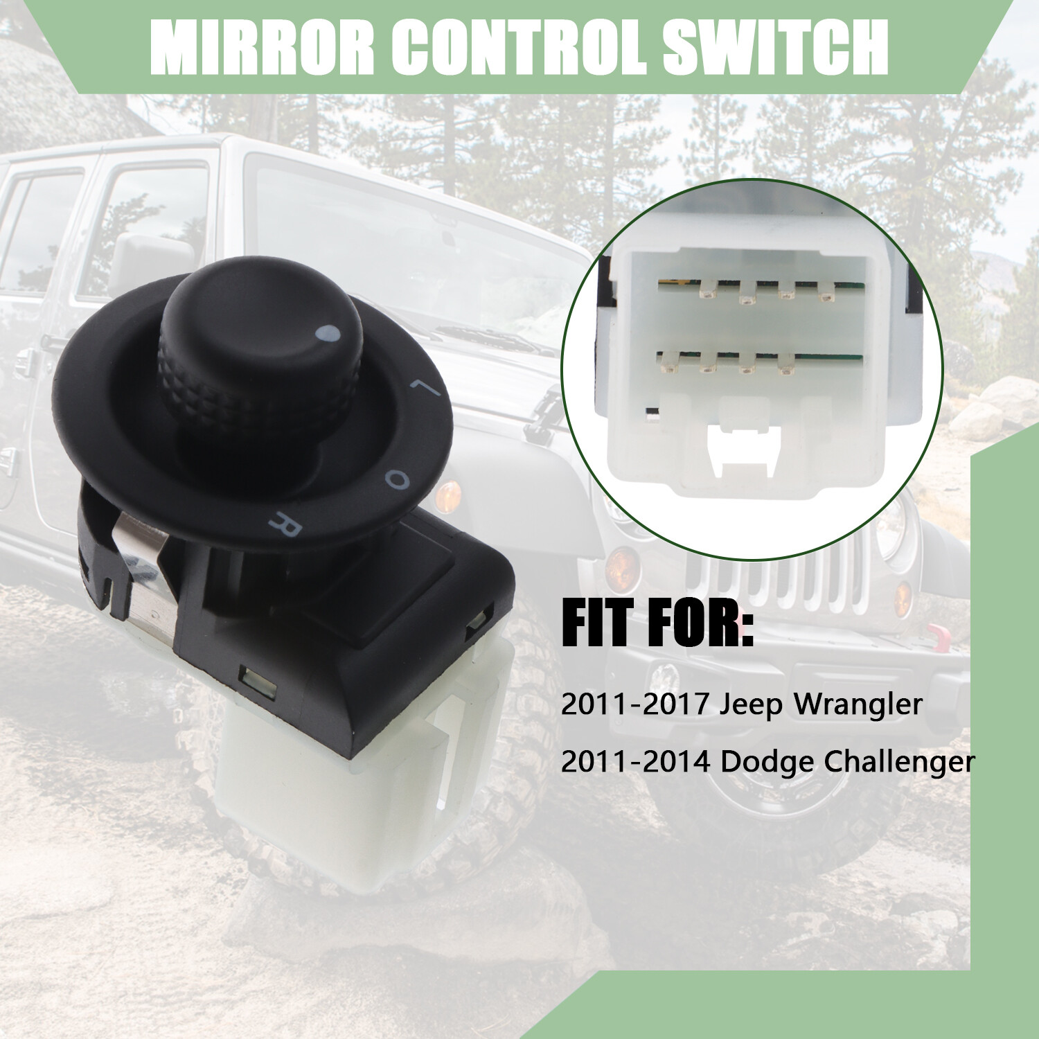 Power Mirror Switch for 2011-2017 Jeep Wrangler 2011-2014 Dodge Challenger