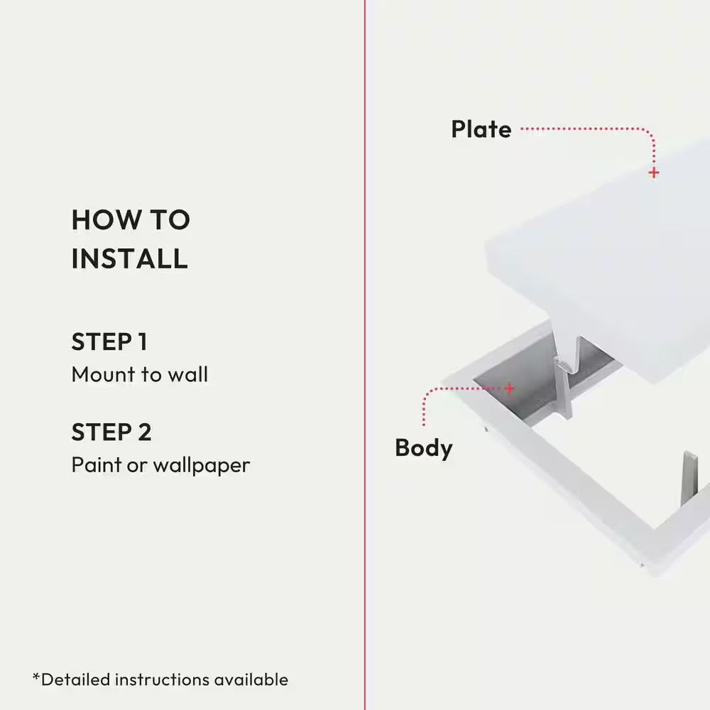 Framed Wall Vent (Lite) 6 In. X 10 In. White