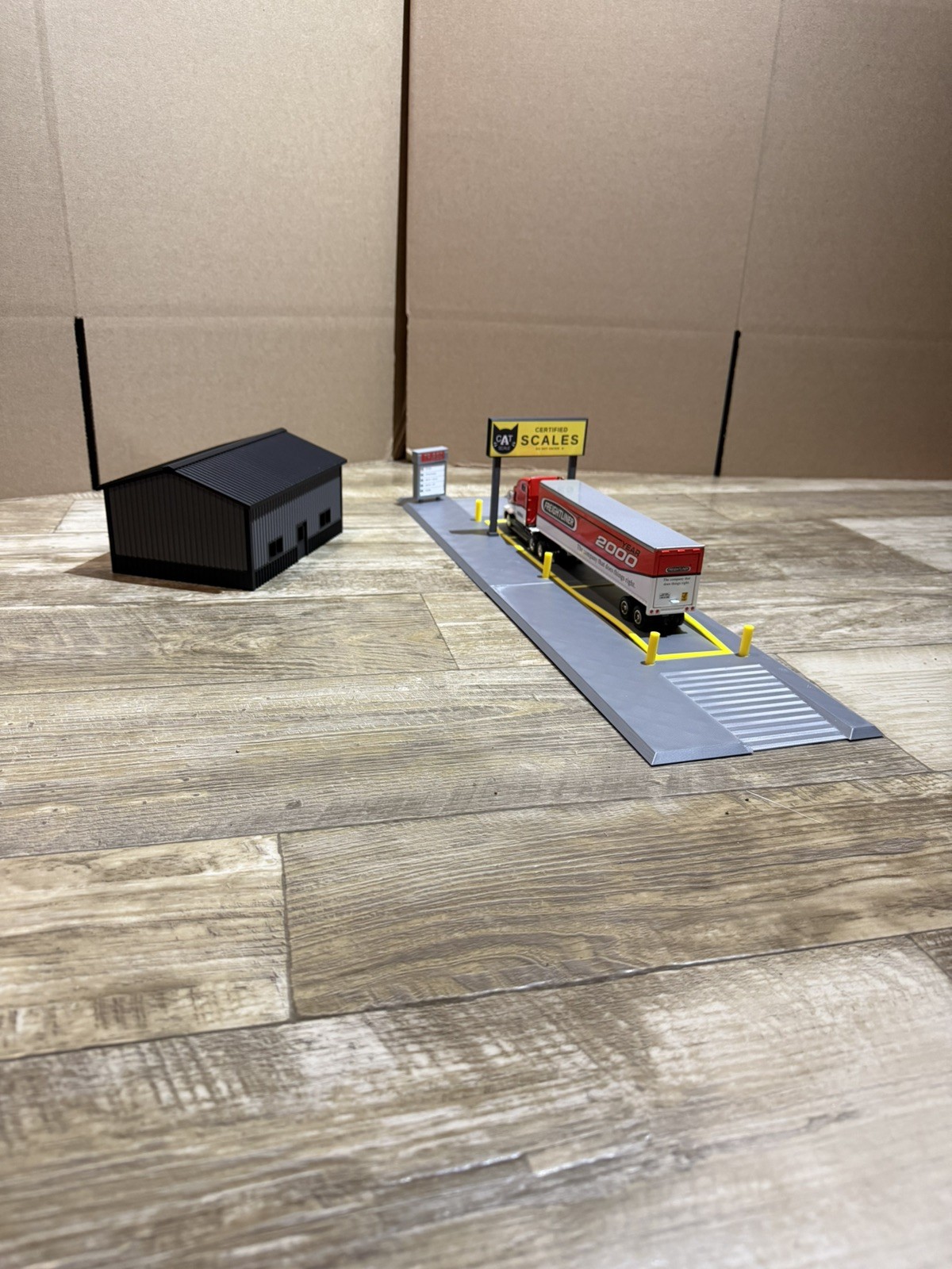1:64 Scale CAT Scale Weigh Station Diorama 3D Printed Display Custom