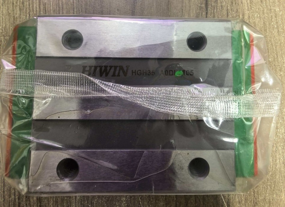 HIWIN HGH35CA 35mm square linear guide block for heavy‑load applications.