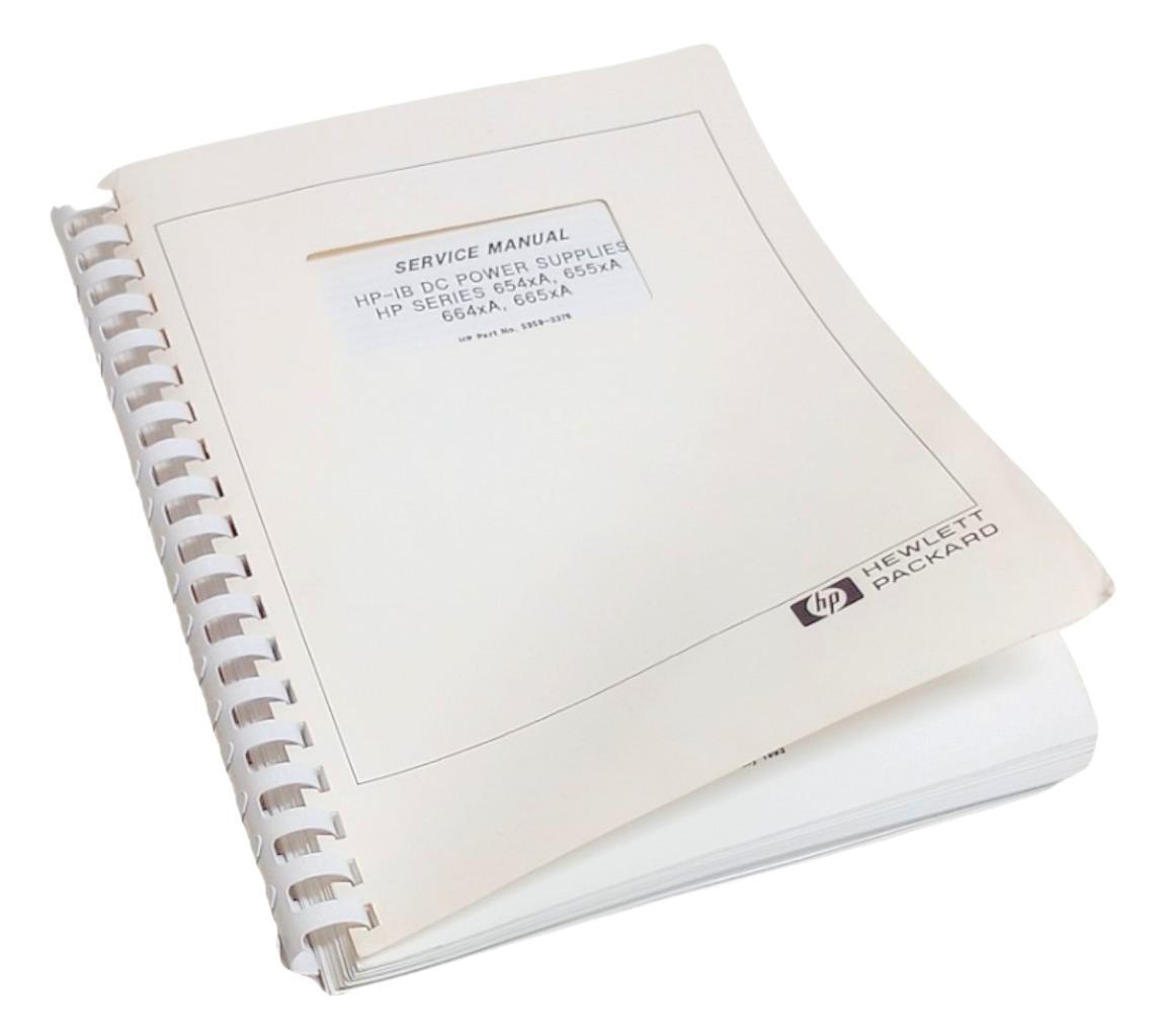 HP Series 654XA, 655xA, 664xA, 665xA HP-IB DC Power Supplies Service Manual