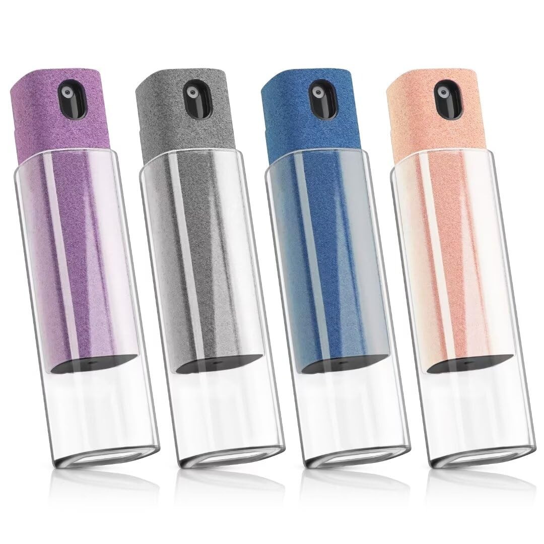 4 Pack Screen Cleaner 3-in-1 Touchscreen Mist 4, Gray + Pink + Blue + Purple