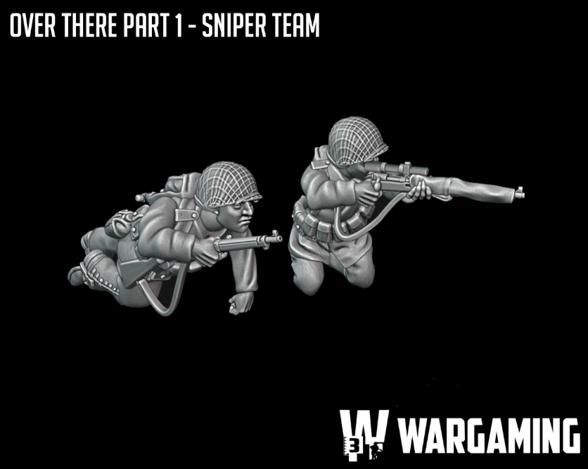 US_American_Army_All W3 Wargaming Set_Over There Pt. 1_28MM 1/56_Unpainted_WWII