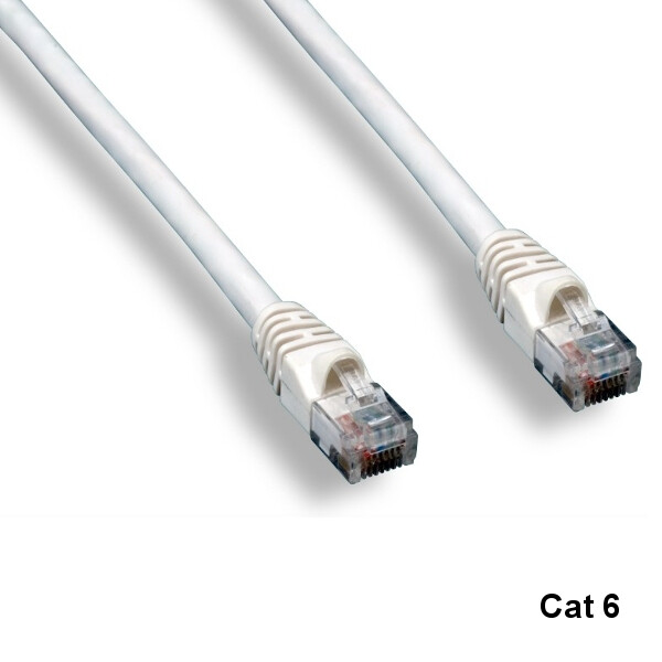 KNTK White 2' Cat6 UTP Ethernet Cable 24AWG 550MHz RJ45 Patch Panel Networking