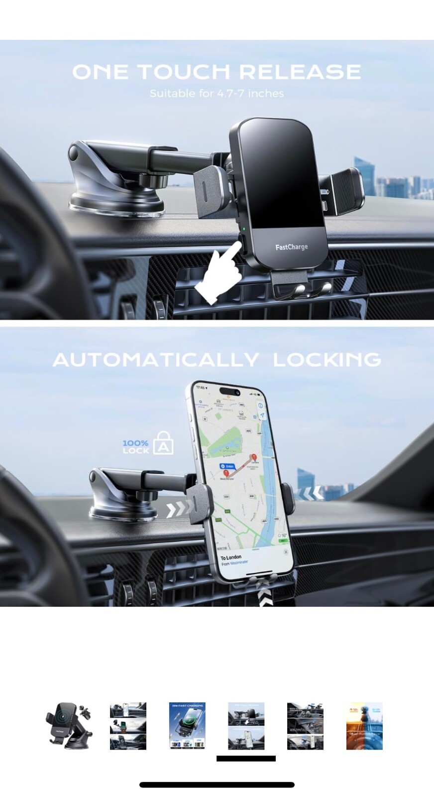 15W Fast Wireless Car Charger