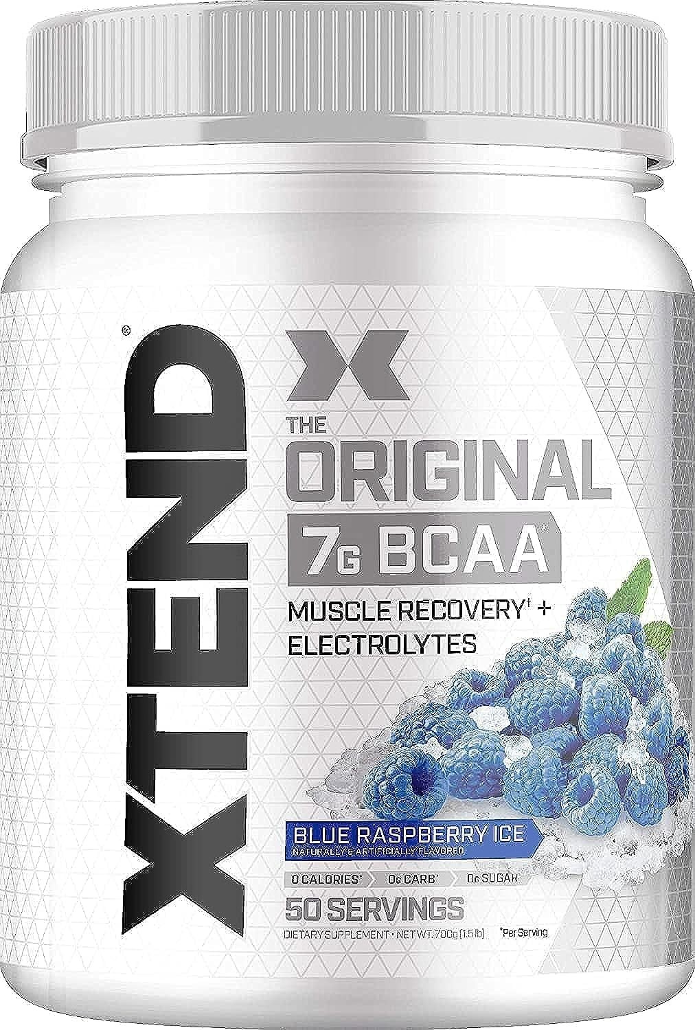XTEND Original BCAA Recovery Powder 50 Servs  - Blue Raspberry Ice -  CLUMPY