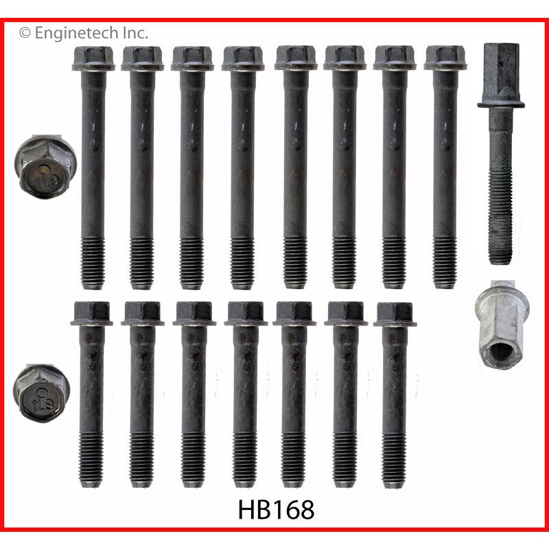 Enginetech Engine Cylinder Head Bolt Set HB168;