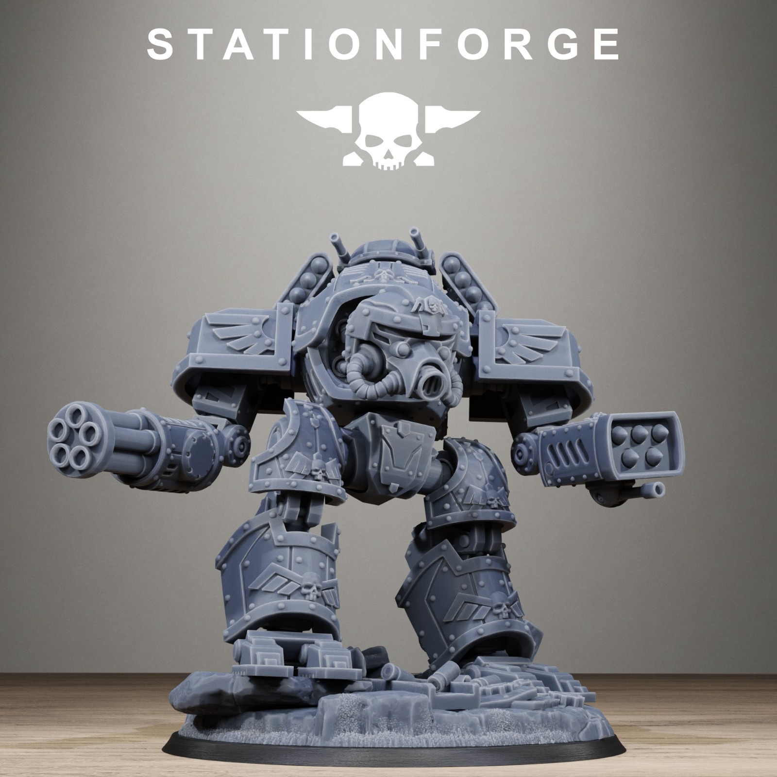 32mm Grimguard MechGuard Station Forge High Quality Miniature (100mm Base)