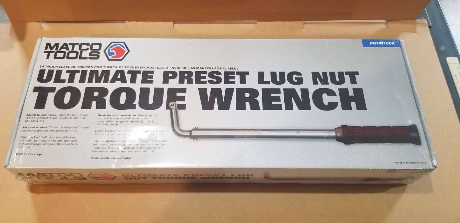 Matco Tools 1/2" Drive Ultimate Preset Lugnut Torque Wrench - PRTW160K