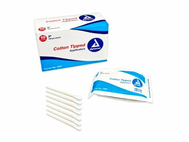 Swabstick Cotton Tip Wood Shaft 3 Inch NonSterile 1000/BX #4301 ''''