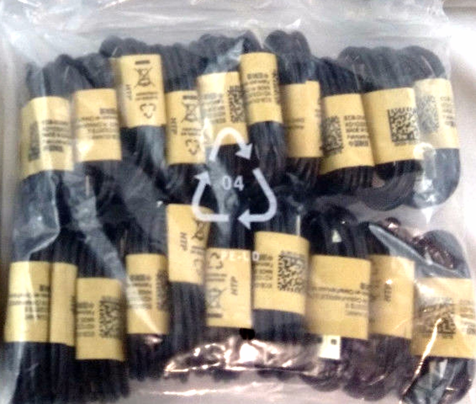 lot 20 X BLACK Micro USB Sync Charger Cable for Samsung Galaxy S4 S3 S2 S5 S6
