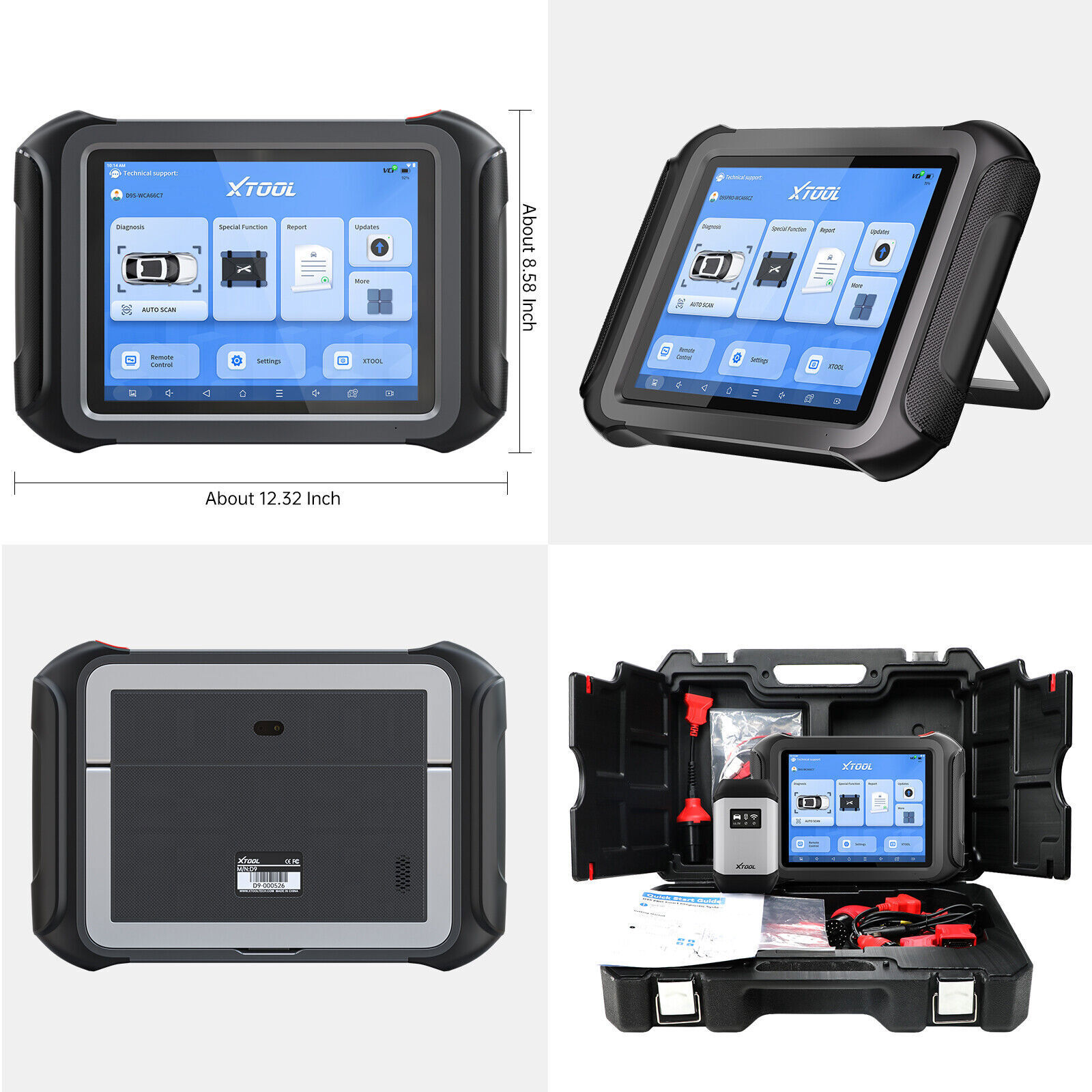 XTOOL USED D9S Full System Diagnostic Scanner Offline ECU Programming 45+ Resets