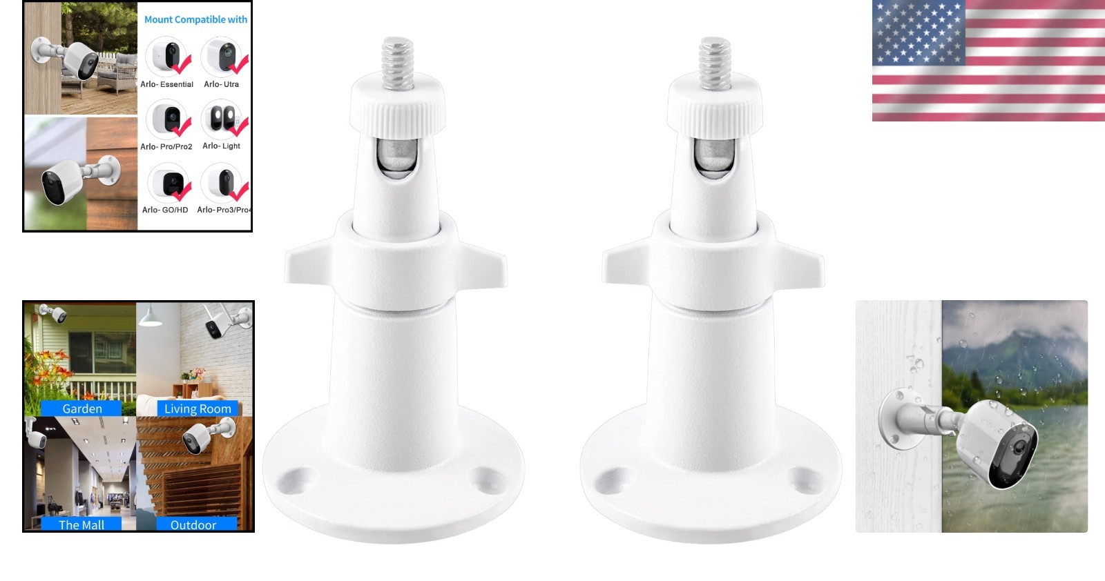 Metal Security Camera Mount - Adjustable for Optimal Positioning