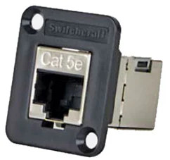 Switchcraft EHRJ45P5ES RJ45 CAT5e EH Panel Mount Connector Feed Through Shielded