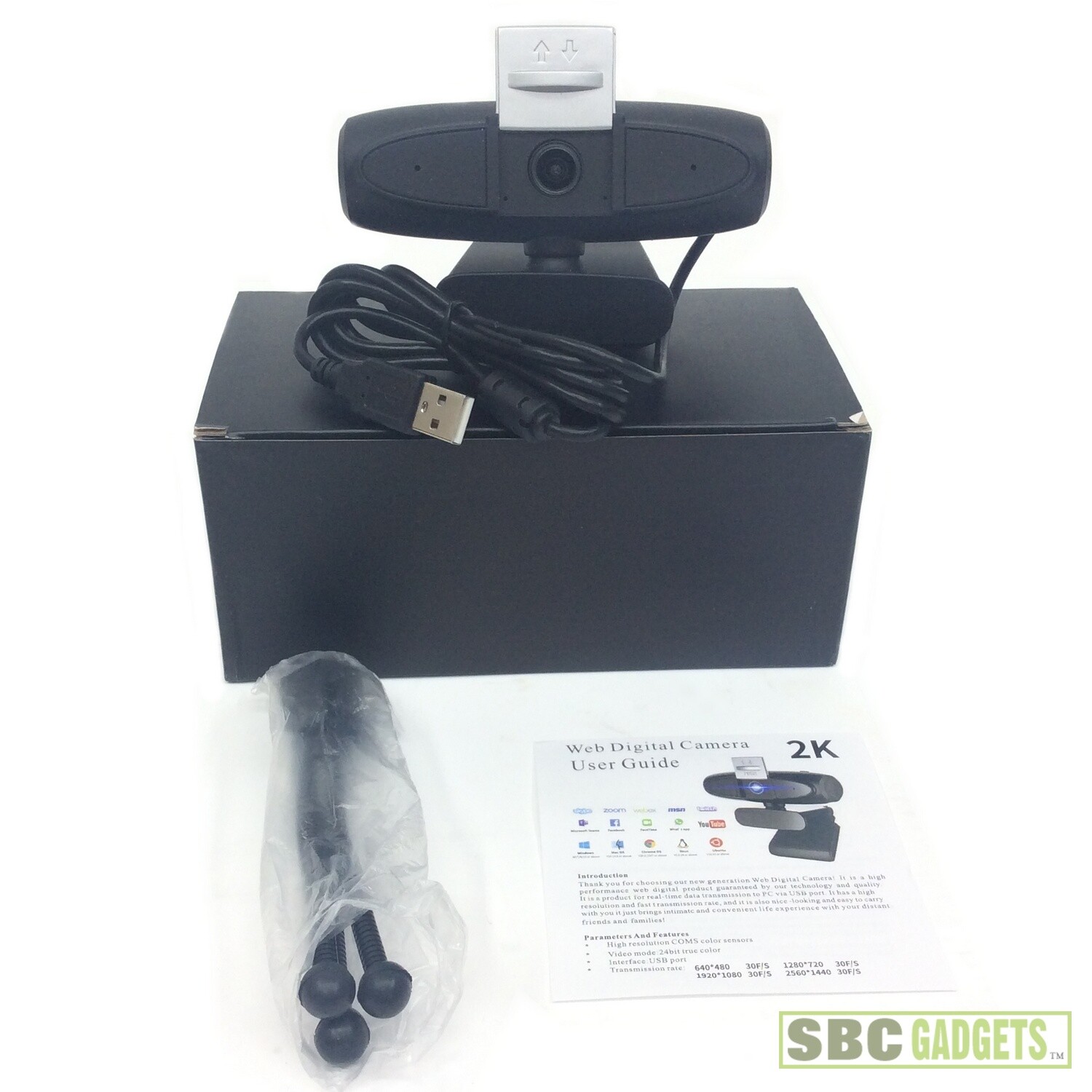 PPUSIN Web Digital Camera 2K Universal USB QHD WebCam