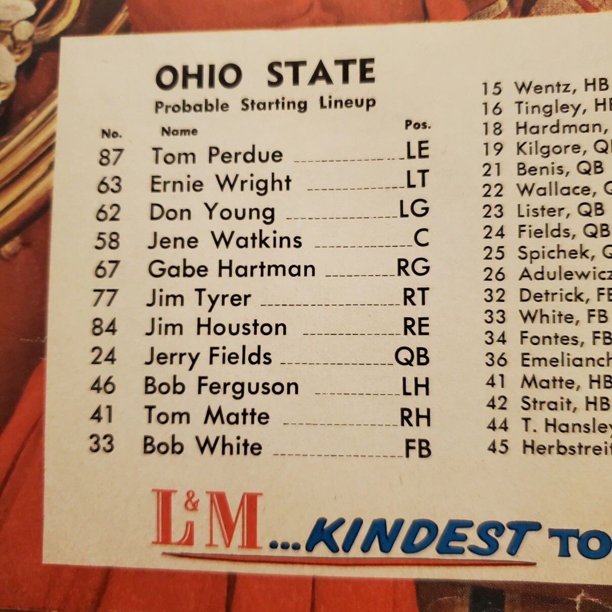 1189----1959 Ohio St at Purdue FB program - Homecoming Game