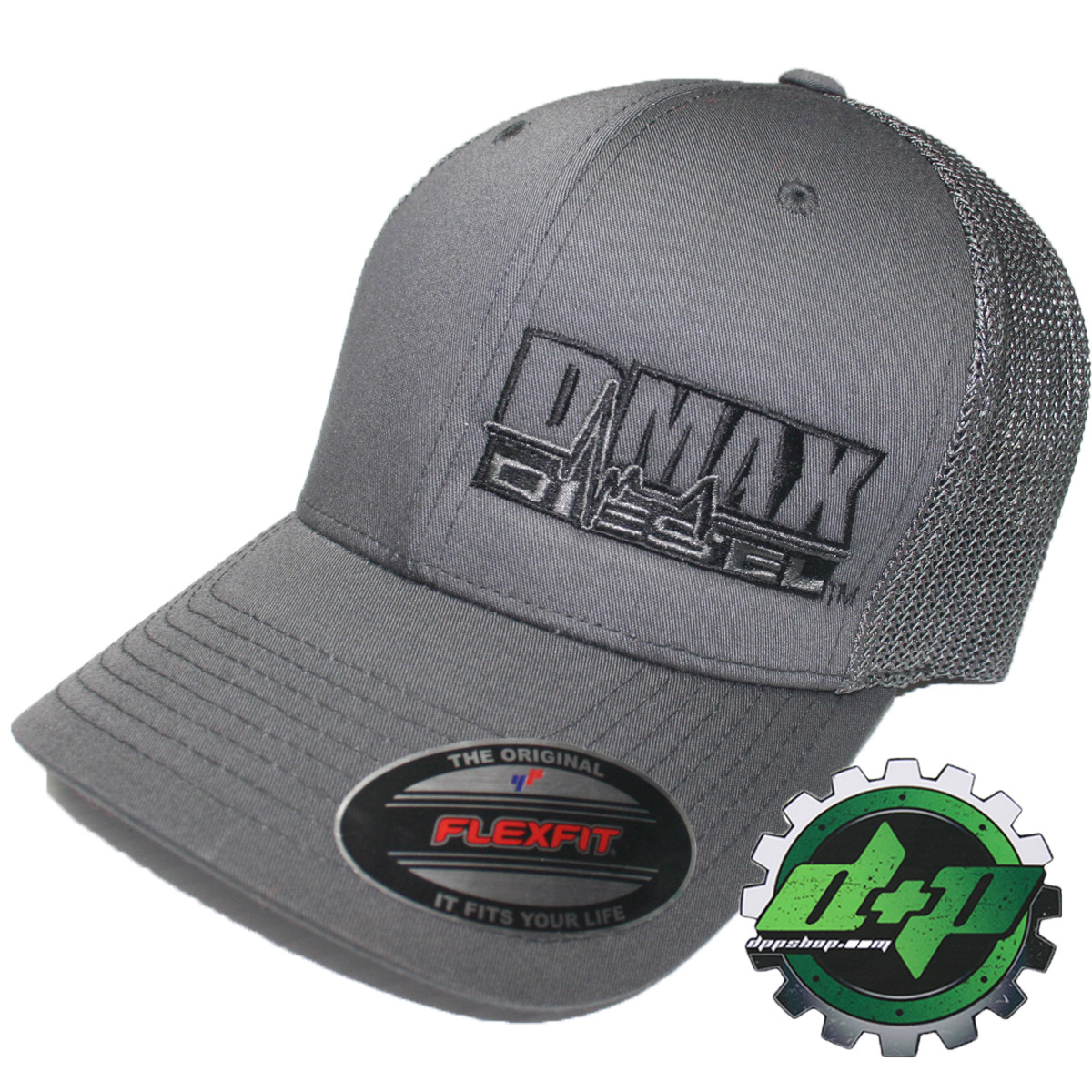 OSFM DMAX Diesel Flexfit fitted flex fit ball cap hat Chevy Duramax Charcoal