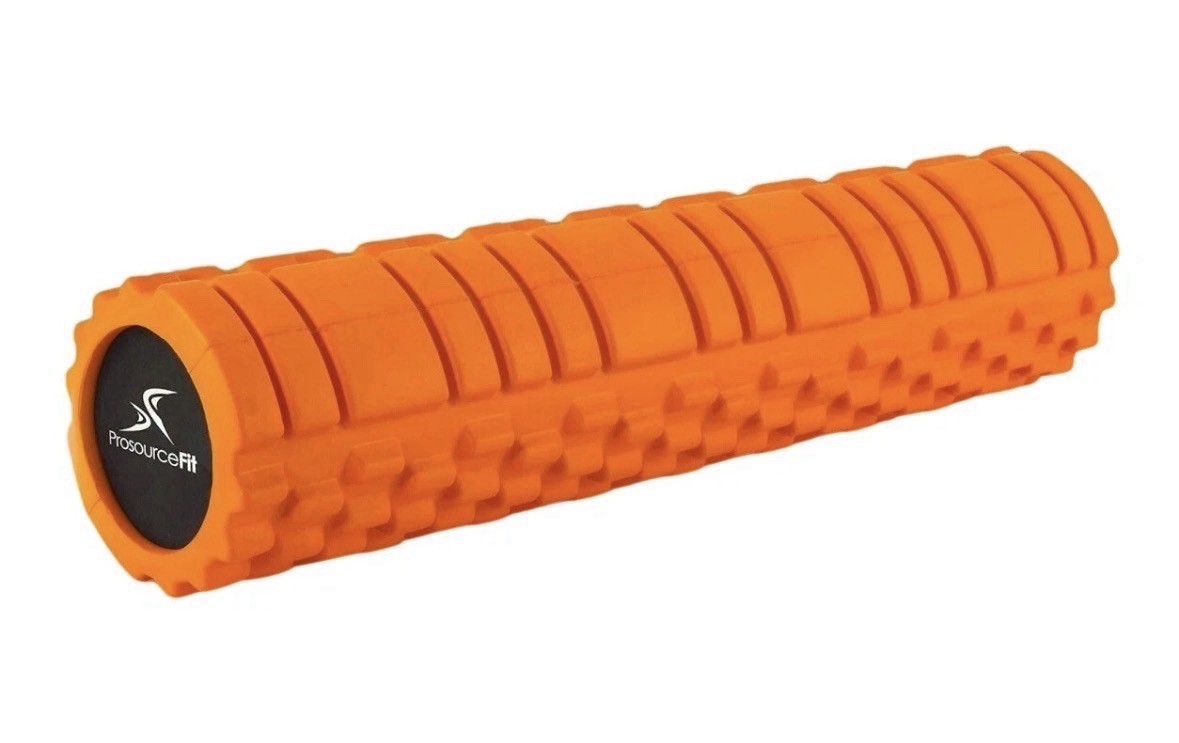 ProSource Sports Medicine Foam Roller with Grids for Deep-Tissue Massage Orange