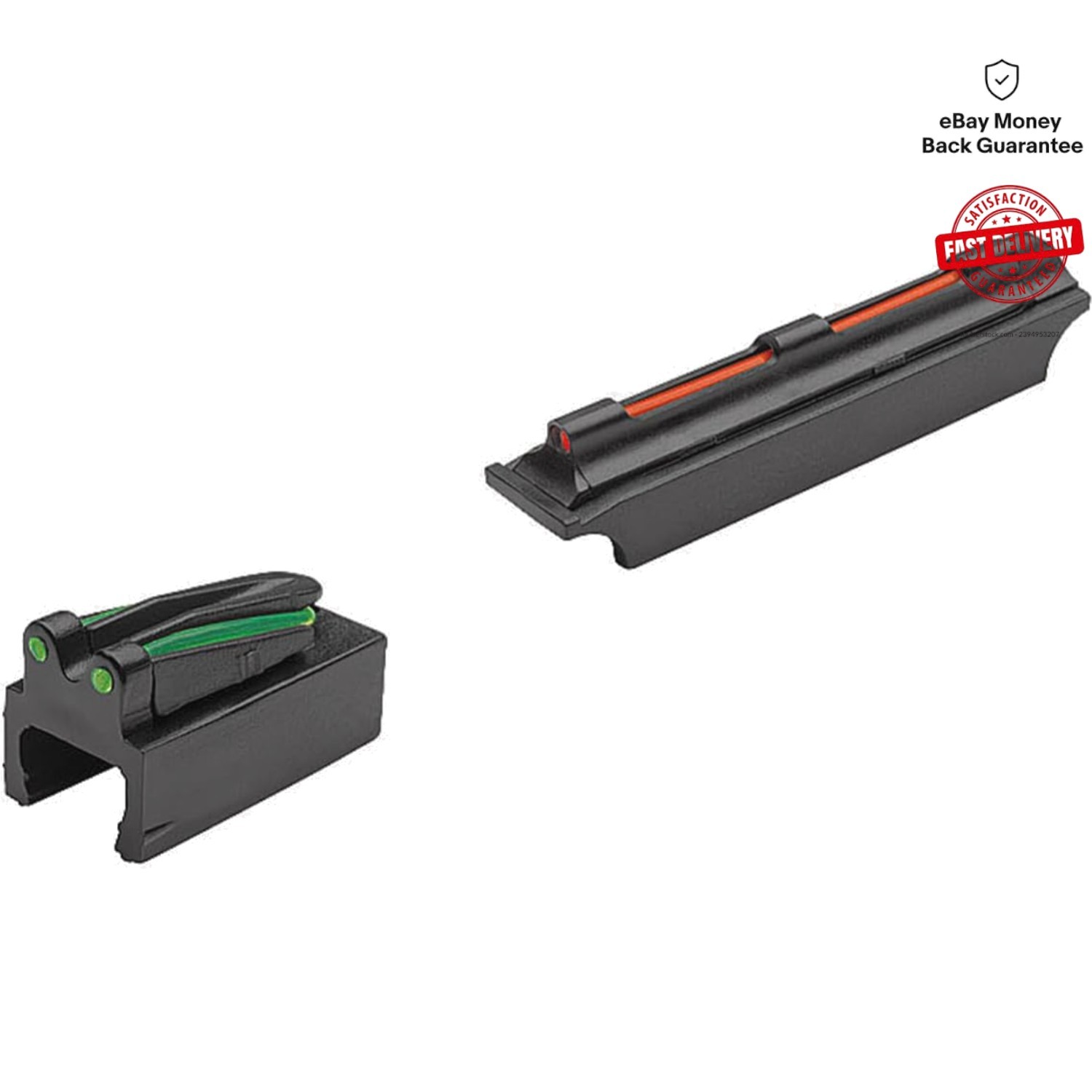 Adjustable Low-Profile Fiber Optic Gun Sights - Perfect for Turkey Hunting 1/4"
